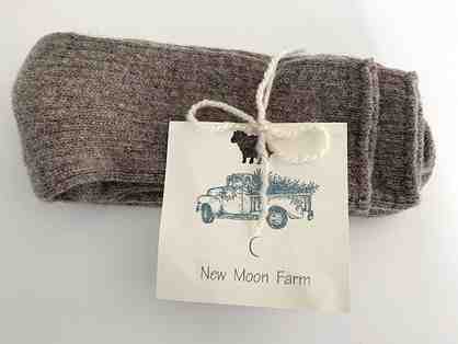 Wool Socks for Cozy Feet - 1 Pair (Adult 13-15) - New Moon Farm, Sonoma County Fine Wool