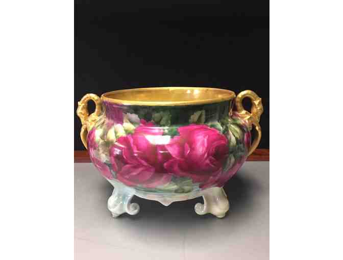 Boldly & Beautifully Painted Limoges Fernier/Planter/Jardiniere