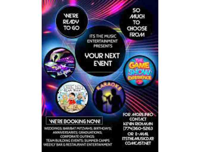 Four Hours of Fabulous DJ Entertainment from It's The Music Entertainment