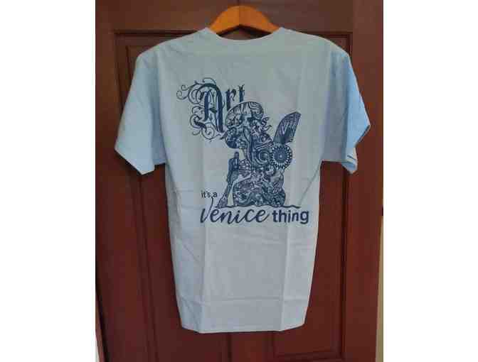 Venice High Arts Guild (VHAG) "Art it's a Venice thing" Light Blue T-shirt Medium - Photo 2