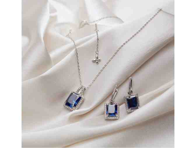 Exquisite Blue Sapphire Jewelry Set