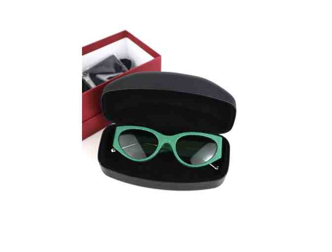 Brand New Salvatore Ferragamo Green Lizard Sunglasses - Photo 1