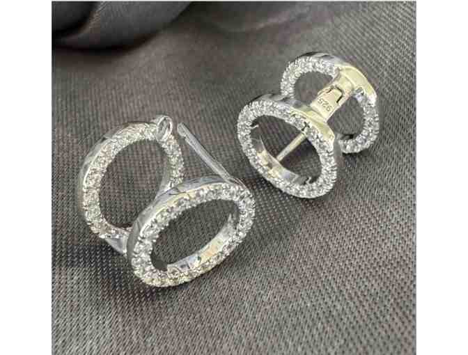 Lovely Lariat Necklace & Earrings Set in White Gold