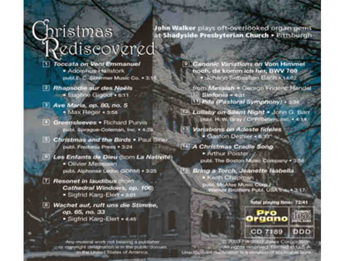 CD Recording: Christmas Rediscovered