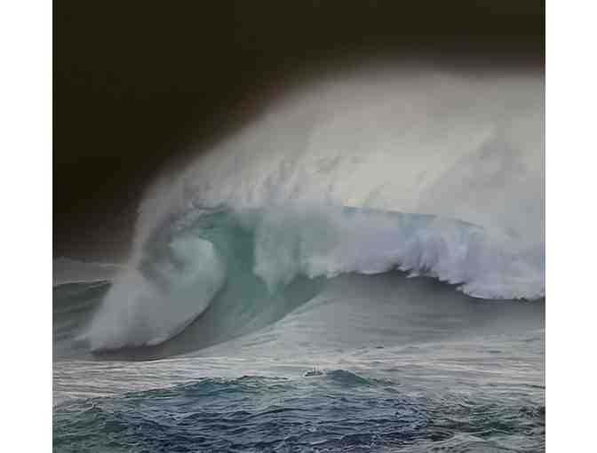 'Luminous Ke'e Beach Surf' Photo on Metallic Paper by Dr. Lloyd Fujimoto