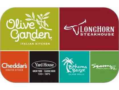 $25 Gift Card to either Season's 52, Yard House, Bahama Breeze, Olive Garden + 3 More!