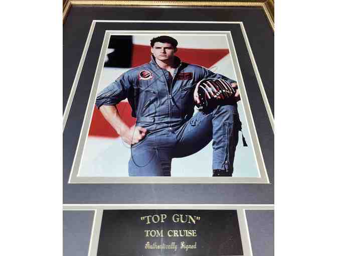 Autographed Tom Cruise Framed Top Gun Memorabilia