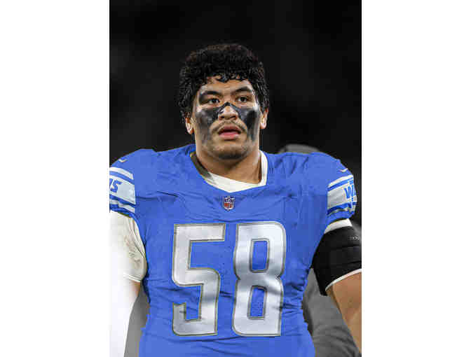 Detroit Lions Autographed Penei Sewell #58 Helmet