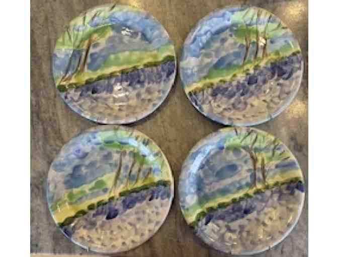 4 Decorative Ceramic Plates by Mary Gianetto - Photo 1
