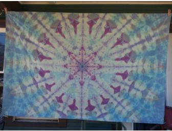 Hand dyed, vibrant design on a twin-sized sheet made by local artisans