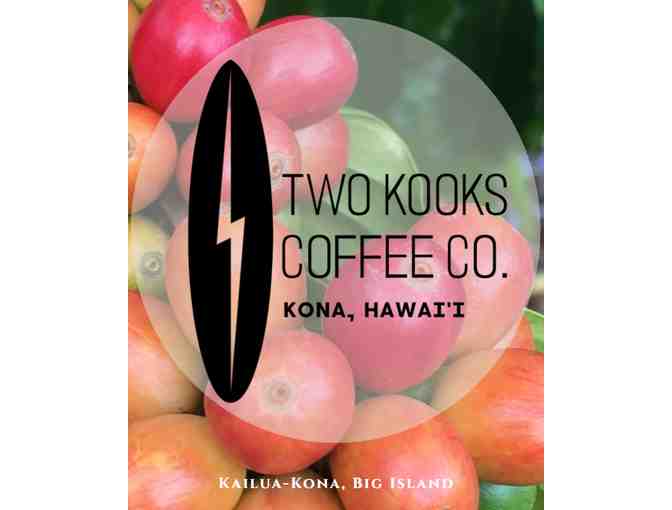 8oz bag Two Kooks Coffee Co. Kona Coffee, Whole Bean, Medium-Dark Roast