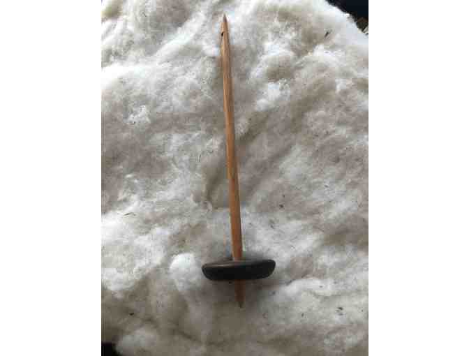 Drop Spindle and a Raw Fleece from Bodega Pastures