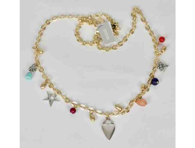 Gold-Tone Single-Strand Charm Necklace