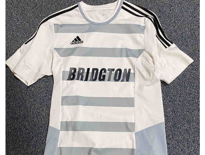 Bridgton #6 White & Gray Soccer Jersey