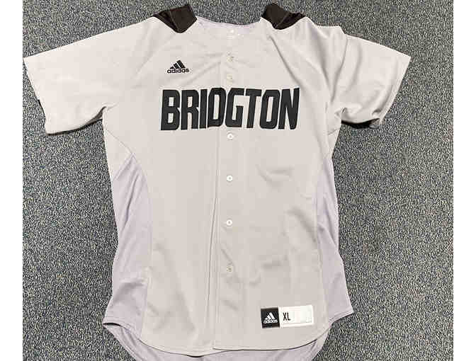 Gray Bridgton #15 Baseball Jersey