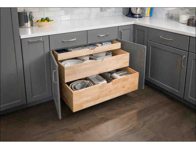 Kitchen Wise Closet Wise Chattanooga - 2 custom kitchen rollout drawers for 1 base cabinet