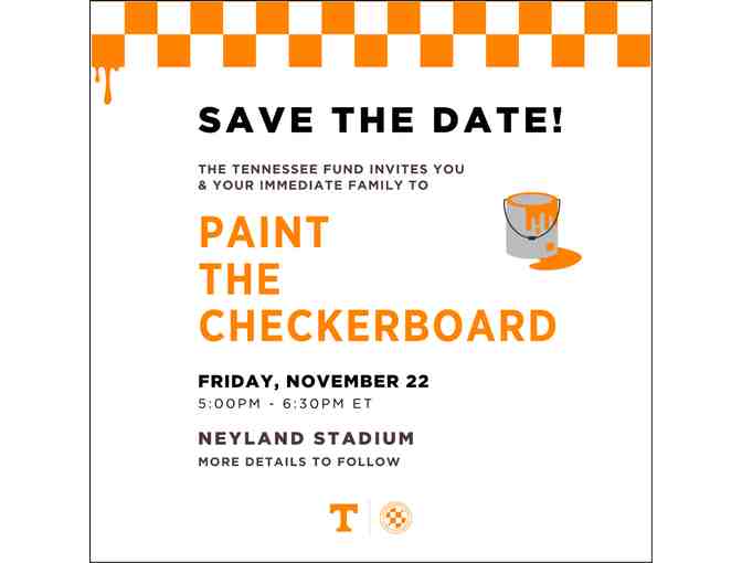 Vols Fans! Paint the Checkerboard at UT & 2 tickets to UT/UTEP on 11/23