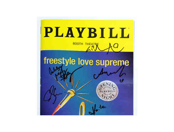 Freestyle Love Supreme opening night Playbill, signed by Lin-Manuel Miranda and more