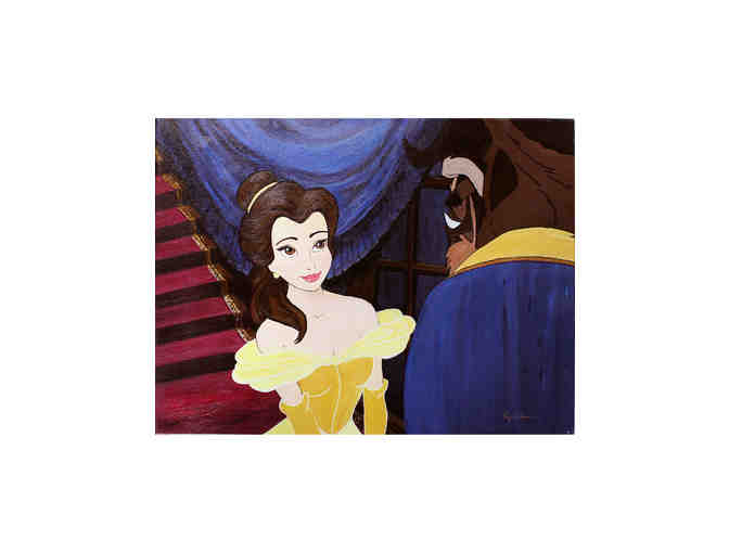 Beauty and the Beast painting, signed by Paige O'Hara