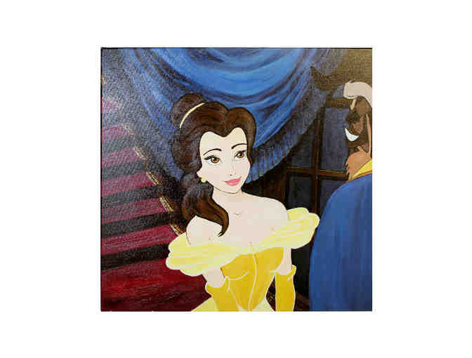 Beauty and the Beast painting, signed by Paige O'Hara