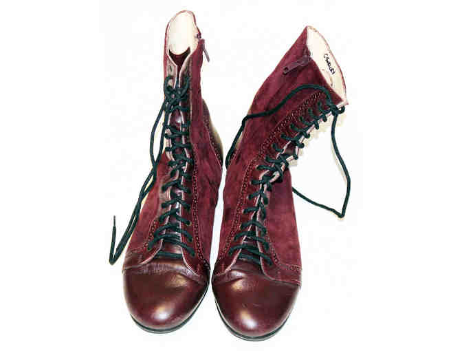 Carole Shelley's Madame Morrible boots (size 9) from Wicked