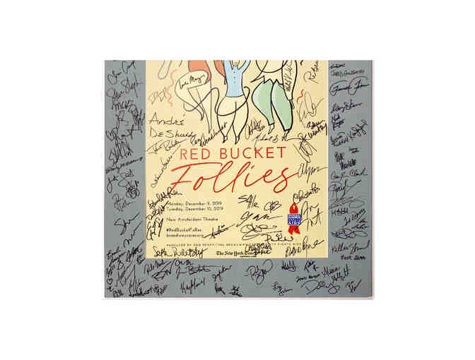 2019 Red Bucket Follies matted poster, signed by Christian Borle, David Byrne and more