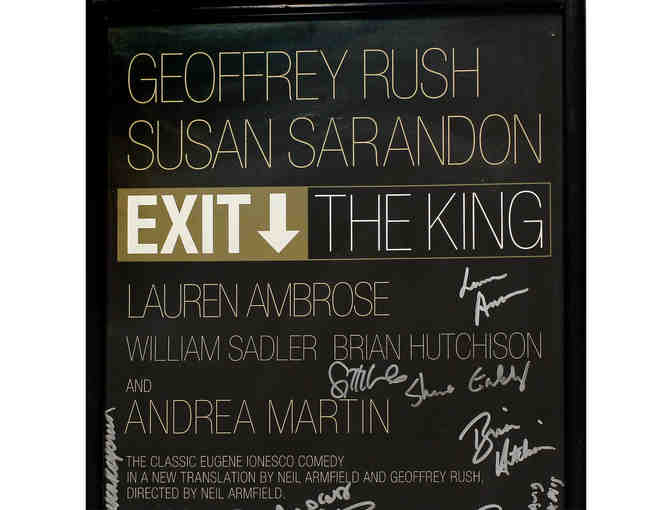 Exit the King poster, signed by Andrea Martin, Susan Sarandon and more