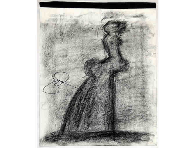 Set of charcoal sketches drawn onstage by Jake Gyllenhaal during Sunday in the Park with George