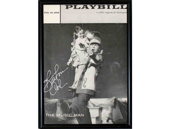 Framed 1958 The Music Man Playbill signed by Tony Award winner Barbara Cook