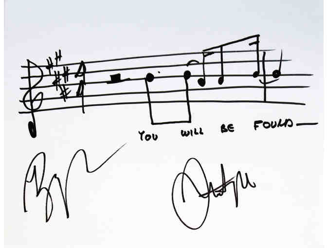 'You Will Be Found' Musical Phrase from Dear Evan Hansen, Signed by Pasek and Paul