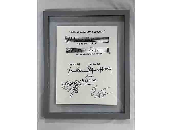 'Wheels of a Dream' Musical Phrase from Ragtime, Signed by Composers and Stars