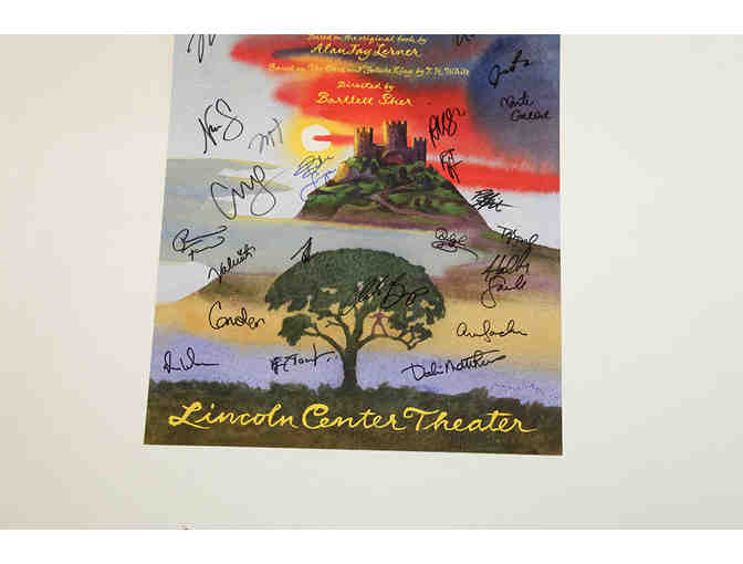 Andrew Burnap, Phillipa Soo & partial cast-signed Camelot poster
