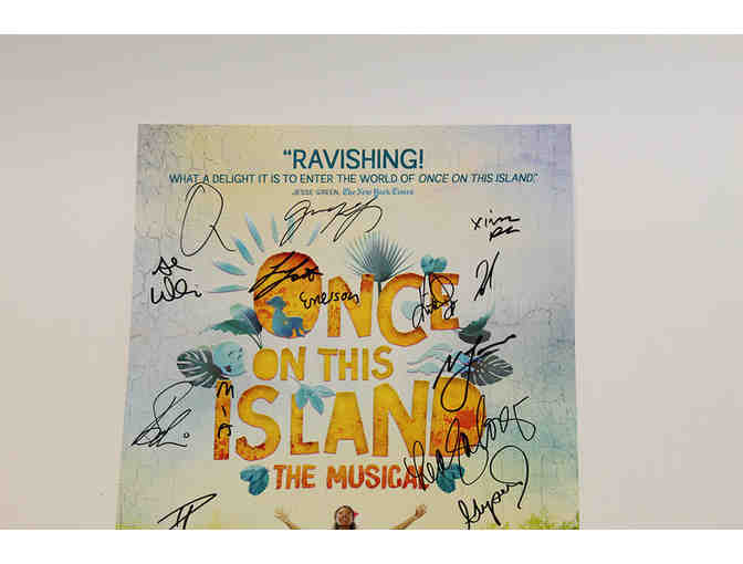 Lea Salonga, Alex Newell, Norm Lewis & Once on This Island cast-signed poster