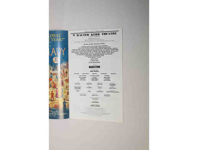 Hadestown Amber Gray stage-worn hair piece & full cast-signed Opening Night Playbill