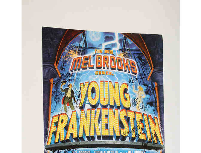 Sutton Foster, Megan Mullally & partial cast-signed Young Frankenstein Broadway poster