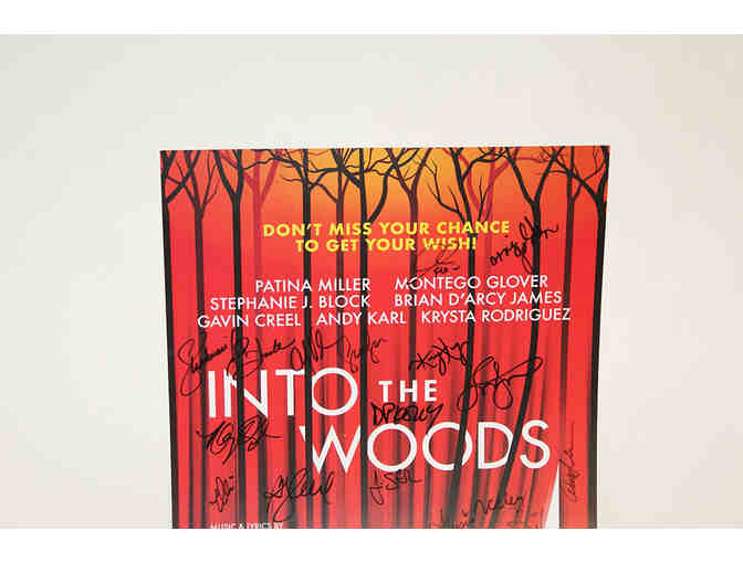 Stephanie J Block, Gavin Creel, Montego Glover, Andy Karl & cast-signed Into the Woods 2022 poster
