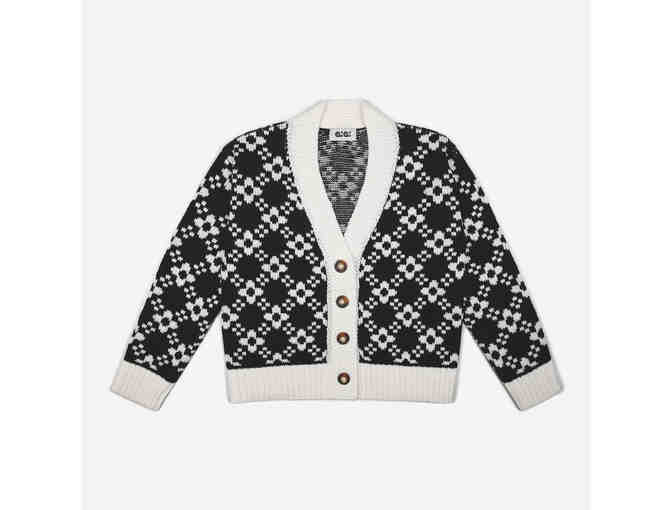 Flower Chain Cardi in Black & White - Photo 2