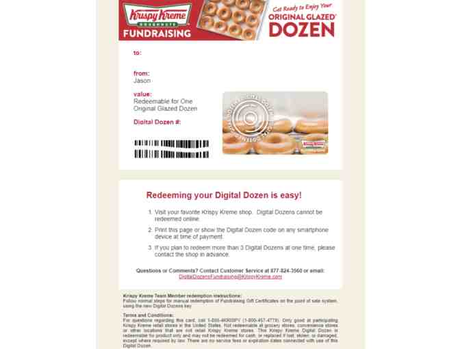 Krispy Kreme Dozen Glazed Donuts (Digital Redeemable Code) - Photo 2
