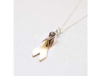 Gorgeous Sterling Silver Ribbon Necklace