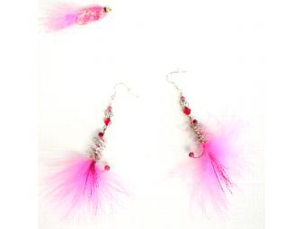 Hot Pink Fly-rings: Support CFR With Some Feathery Bling!