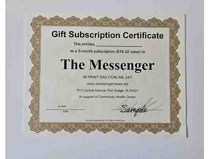 Starbucks and Messenger newspaper subscription