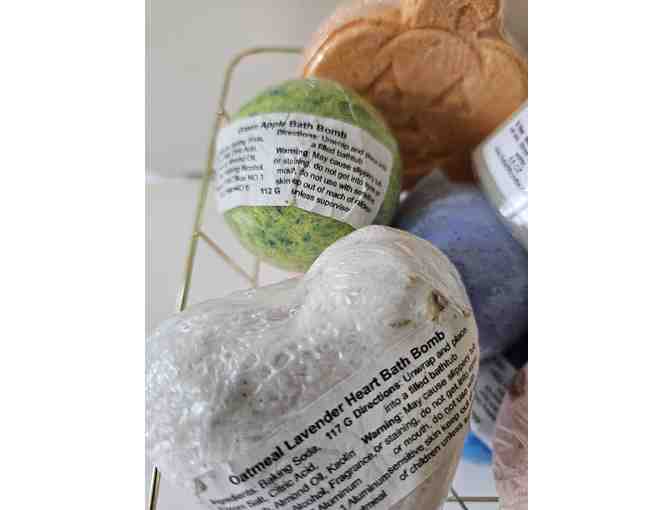 Bath Bombs, scrub and soap