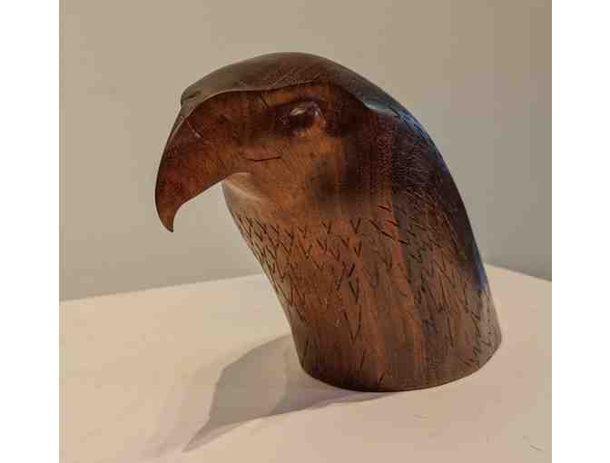 Cooper's Hawk by Bob Carline, 1994 (black walnut) - Photo 2