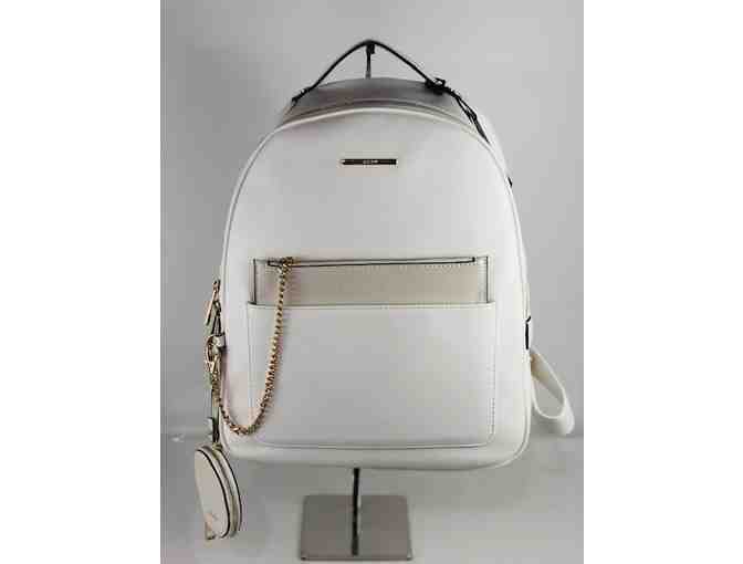 AAA LIVE AUCTION BIDDING ONLY! Aldo Cream Backpack w/ tech compartment