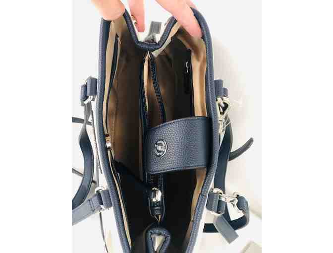 Dana Buchman Navy and Cream handbag w/ crossbody strap