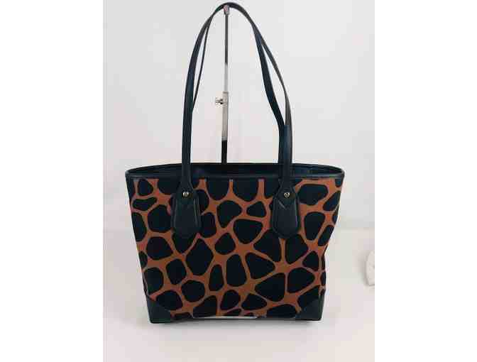 AA Michael Kors Shoulder Bag Giraffe Print tan and black