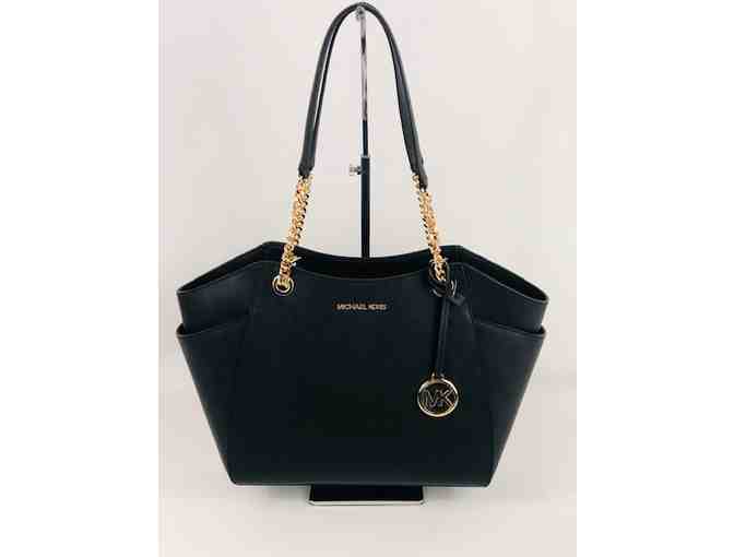 AAA LIVE AUCTION BIDDING ONLY! Michael Kors BLACK WITH GOLD