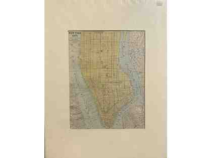 1890 Vintage Map New York City