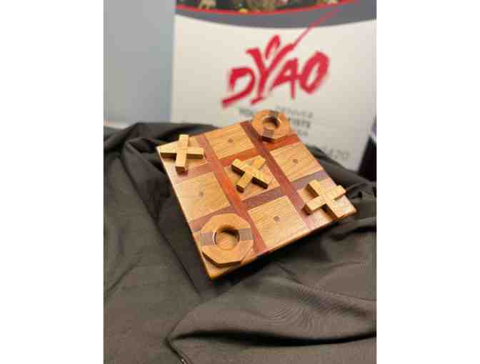Handcrafted Wood Tic-Tac-Toe Board Set