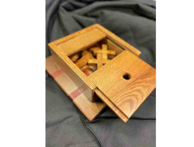 Handcrafted Wood Tic-Tac-Toe Board Set